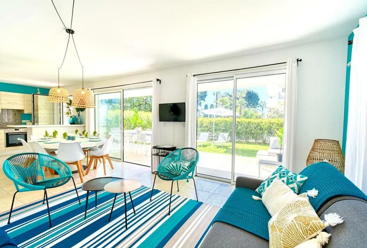 Nice Apartment With Private Garden, Pool & Parking Cannes